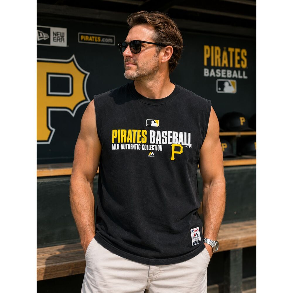 Majestic Pirates Baseball Sleeveless Tee 2XL